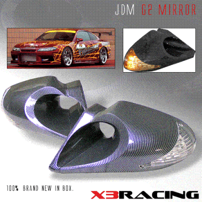 Custom - MIRROR CARBON BLUE AMBER LED