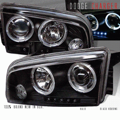 Custom - Black Halo LED Headlights  LHP-CHG05JM-YD