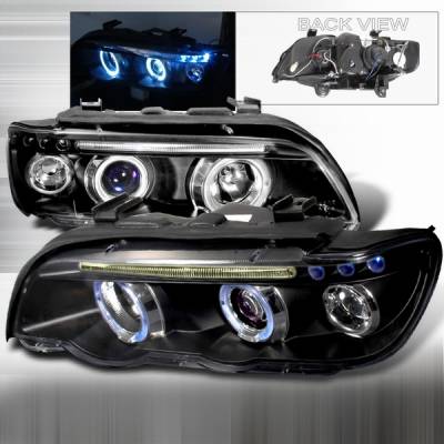 Custom Disco - BMW X5 Custom Disco Black Projector Headlights - LHP-X500JM-TM