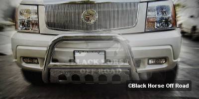 Black Horse - Cadillac Escalade Black Horse Bull Bar Guard with Skid Plate