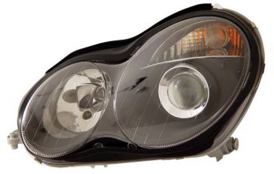 Anzo - Mercedes-Benz C Class Anzo Projector Headlights - Black - 121079