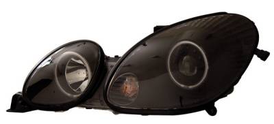 Anzo - Lexus GS Anzo Projector Headlights - with Halo - Black & Clear with Amber Reflectors - 121144