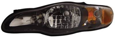 Anzo - Chevrolet Monte Carlo Anzo Headlights - Black with Amber Reflectors - 121165