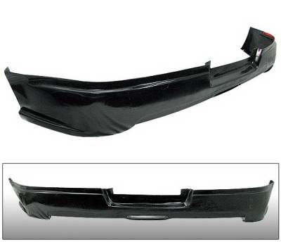 4 Car Option - Nissan Versa 4 Car Option Polyurethane Rear Bumper Lip - BLR-NVERSA-PU