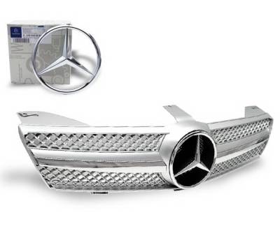 4CarOption - Mercedes CLS 4CarOption Front Hood Grille - GRA-W2190608WSLN-SL