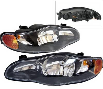 4 Car Option - Chevrolet Monte Carlo 4 Car Option Headlights - Black - LH-CMC00B-KS