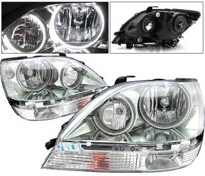 4 Car Option - Lexus RX 4 Car Option Halo Headlights - Chrome - LH-LRX301C-KS