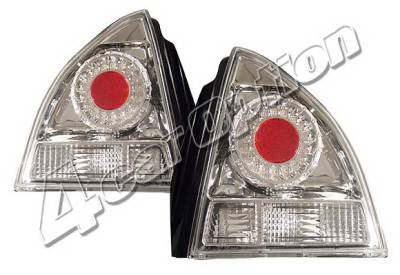 4 Car Option - Honda Prelude 4 Car Option LED Taillights - Chrome - LT-HP92LEDC-KS
