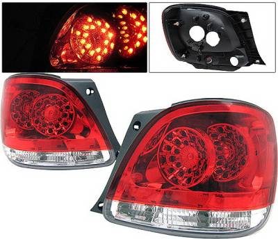 4 Car Option - Lexus GS 4 Car Option LED Taillights - Red & Clear - LT-LGS98LEDRC-KS