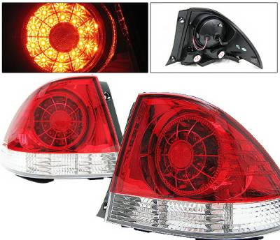 4 Car Option - Lexus IS 4 Car Option LED Taillights - Red & Clear - LT-LIS300LEDRC-YD