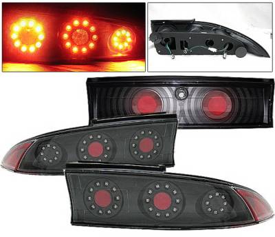 4 Car Option - Mitsubishi Eclipse 4 Car Option LED Taillights - Black - 3PC - LT-ME95LEDJB-KS