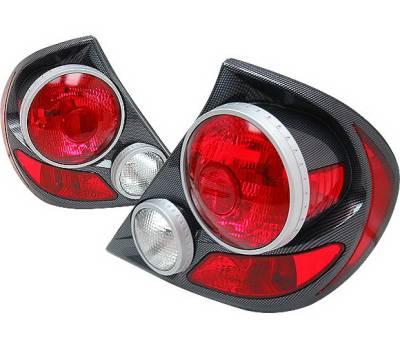 4 Car Option - Toyota Camry 4 Car Option 3D Style Taillights - Carbon Fiber Style - LT-TCA02DF-9