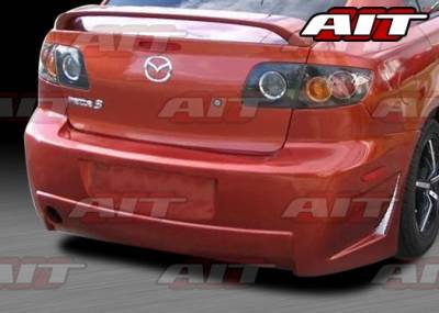 AIT Racing - Mazda 3 4DR AIT Zen Style Rear Bumper - M303HIZENRB4