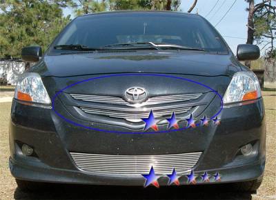 APS - Toyota Yaris APS CNC Grille - Upper - Aluminum - T95530R