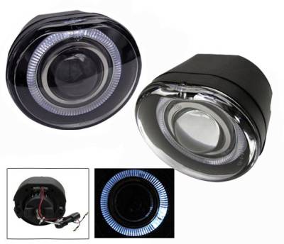 4CarOption - Jeep Liberty 4CarOption Halo Projector Fog Lights - XT-FGPR-LBT-0204