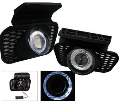 4CarOption - Chevrolet Silverado 4CarOption Halo Projector Fog Lights - XT-FGPR-SLV-0305