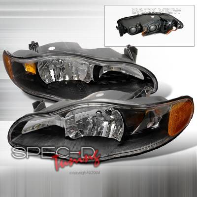Spec-D - Chevrolet Monte Carlo Spec-D Crystal Housing Headlights - Black - 2LH-MONT00JM-KS