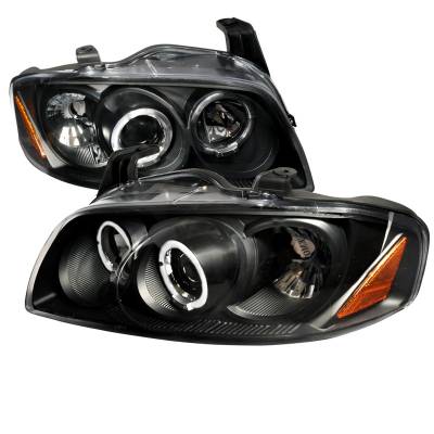 Spec-D - Nissan Sentra Spec-D Black Projector Headlight - 2LHP-SEN04JM-TM