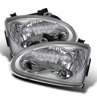 Spyder Auto - Honda Del Sol Spyder Crystal Headlights - Chrome - HD-YD-HD93-C