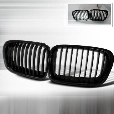 Spec-D - BMW 3 Series 4DR Spec-D Front Hood Grille - Black - HG-E4699BB