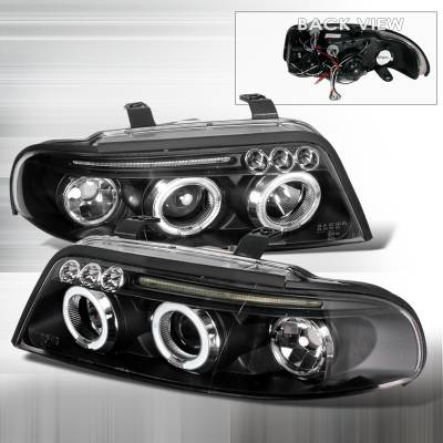 Spec-D - Audi A4 Spec-D Halo LED Projector Headlights - Black - LHP-A400JM-TM