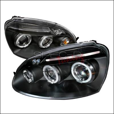 Spec-D - Volkswagen Jetta Spec-D Halo LED Projector Headlights - Black - LHP-GLF05JM-TM