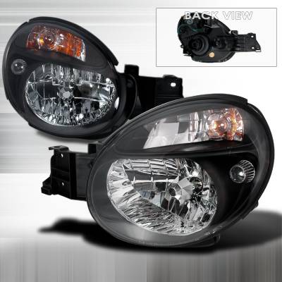 Spec-D - Subaru WRX Spec-D Crystal Housing Headlights - Black - LH-WRX02JM-KS