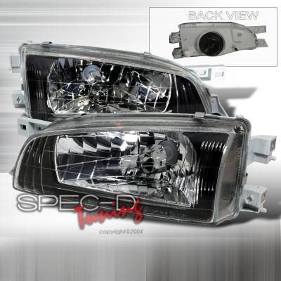 Spec-D - Subaru Impreza Spec-D Crystal Housing Headlights - Black - LH-WRX97JM-DP