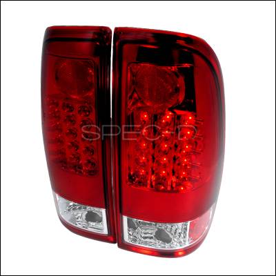 Spec-D - Ford F350 Spec-D LED Taillights - Red - LT-F15097RLED-TM