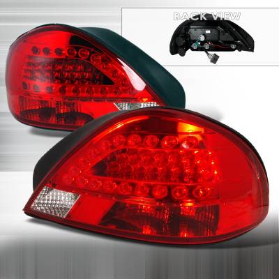 Spec-D - Pontiac Grand Am Spec-D LED Taillights - Red - LT-GAM99RLED-KS