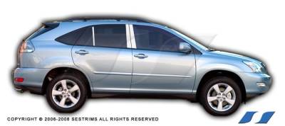 Chrome Pillar Post Trim Covers For Lexus RX 1997-2003 - 6pc Set - Door Trim Mirror Window Kit
