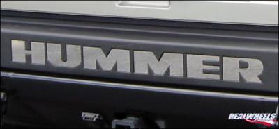 RealWheels - Hummer H2 RealWheels Rear Bumper Letter Inserts - Polished Stainless Steel - 6PC - RW110-1-A0102
