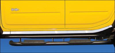 RealWheels - Hummer H3 RealWheels Side Sport Rails - Polished Stainless Steel - Pair - RW116-1-A0103