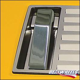 RealWheels - Hummer H2 RealWheels Smooth Hood Handles - For Factory Top Grille - Billet Aluminum - Pair - RW200-1-A0102