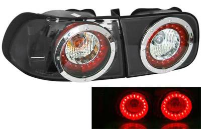 Matrix - Black LED Euro Taillights - 09260LBH