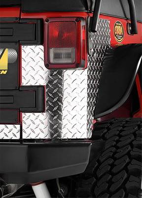 Jeep CJ3 Warrior Rear Corner Plate - Without Holes