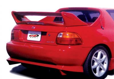 VIS Racing - Honda Del Sol VIS Racing Adjustable Commando Style Wing with Light - 591416L