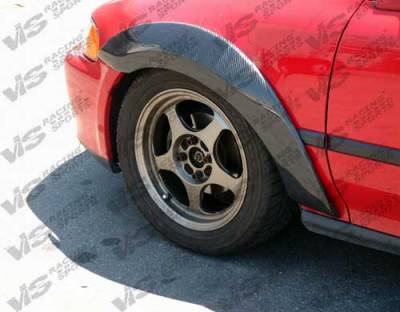 VIS Racing - Honda Civic 2DR VIS Racing Custom Carbon Fiber Fender Flare Set - 96HDCVC2DCUS-076C