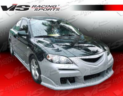 VIS Racing - Mazda 3 4DR VIS Racing Laser Front Bumper - 04MZ34DLS-001