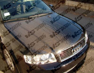 VIS Racing - Audi A4 VIS Racing OEM Black Carbon Fiber Hood - 02AUA44DOE-010C