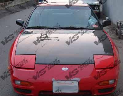 VIS Racing - Nissan 240SX VIS Racing OEM Black Carbon Fiber Hood - 89NS2402DOE-010C