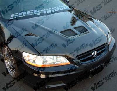 VIS Racing - Honda Accord 2DR VIS Racing EVO Black Carbon Fiber Hood - 98HDACC2DEV-010C