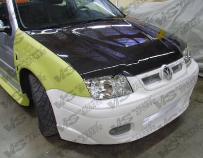 VIS Racing - Volkswagen Jetta VIS Racing Invader Black Carbon Fiber Hood - 99VWJET4DVS-010C