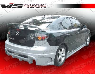 VIS Racing - Mazda 3 4DR VIS Racing Laser Rear Bumper - 04MZ34DLS-002