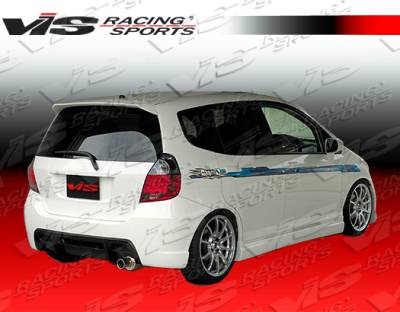 VIS Racing - Honda Fit VIS Racing Wings Rear Bumper - 07HDFIT4DWIN-002