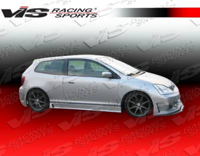 VIS Racing - Honda Civic HB VIS Racing TSC-3 Side Skirts - 02HDCVCHBTSC3-004