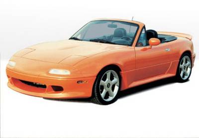 Wings West - Mazda Miata Wings West W-Type Side Skirts - Left & Right - Fiberglass - 490011L&R