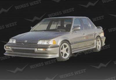 Wings West - Honda Civic 4DR Wings West Side Skirts - Left & Right - Fiberglass - 49170L&R