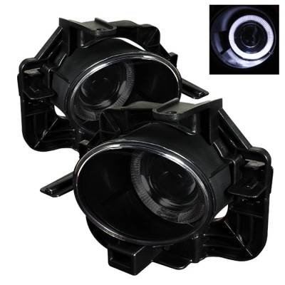 Spyder - Nissan Altima Spyder Halo Projector Fog Lights - Smoke - FL-P-NA07-4D-HL-SM