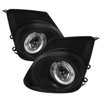 Spyder - Toyota Corolla Spyder Halo Projector Fog Lights - Clear - FL-P-TCO2011-HL